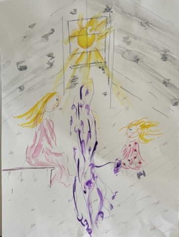 Flights of Imagination_Jackie H. Meredith and her daughter Meadow looking at each other