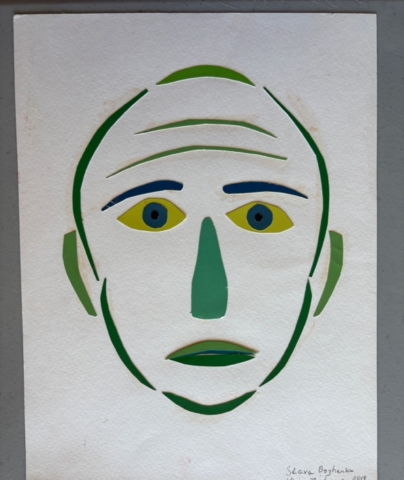 Slava B., Distrust, Cut paper collage, 2018, In collaboration with Keesje, San Francisco